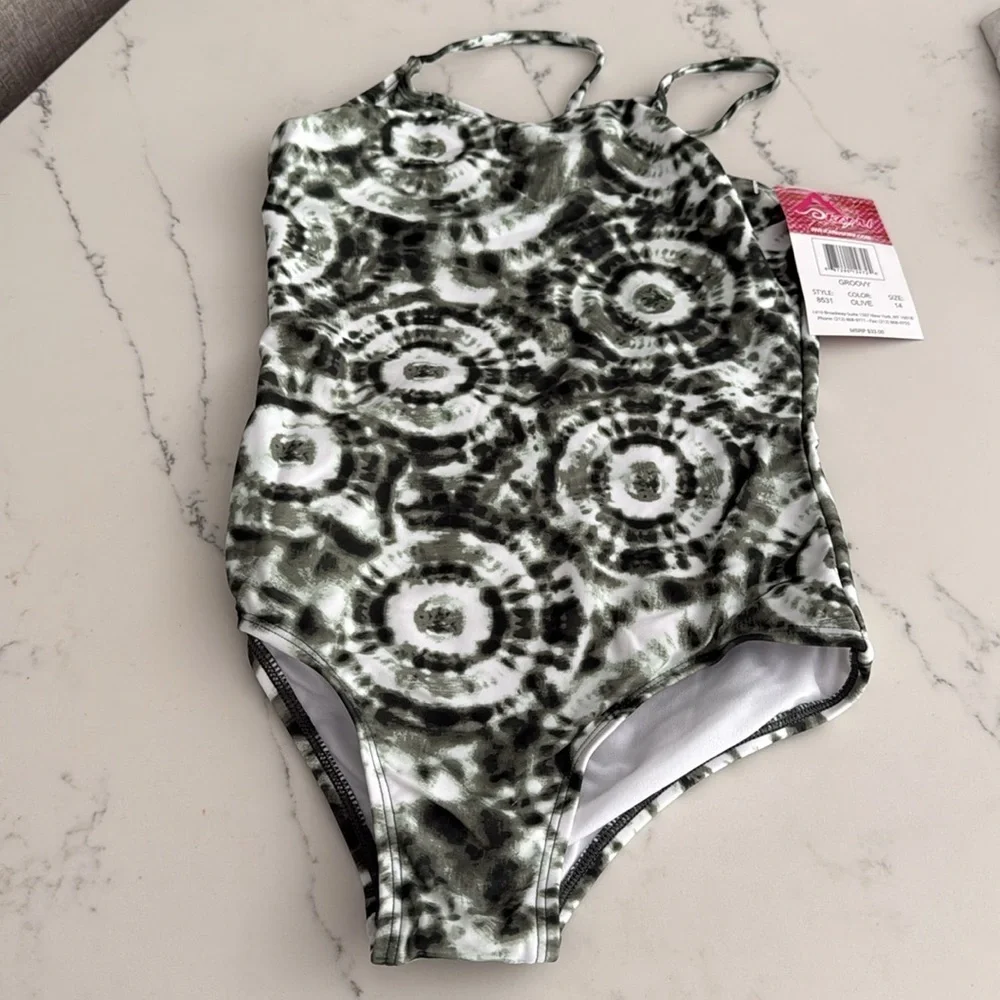 Kanu Surf Girls' Groovy Beach Sport 1 piece Swimsuit